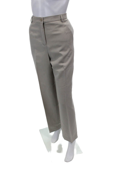 Pendleton Womens Tailored Zip Fly Straight Leg Trouser Pants Beige Size 14