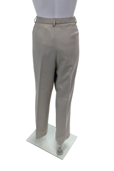 Pendleton Womens Tailored Zip Fly Straight Leg Trouser Pants Beige Size 14
