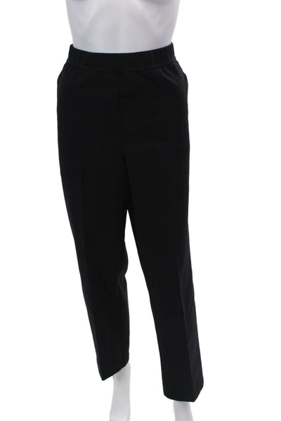 Lafayette 148 New York Womens Elastic Waist Tailored Pants Black Size 30