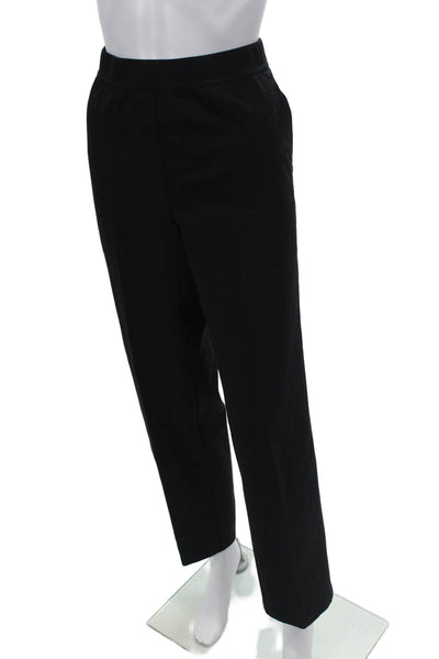 Lafayette 148 New York Womens Elastic Waist Tailored Pants Black Size 30