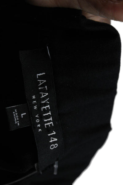 Lafayette 148 New York Womens Elastic Waist Tailored Pants Black Size 30