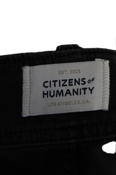 Citizens of Humanity Womens Cotton 4 Pocket High-Rise Tapered Pants Navy Size 27