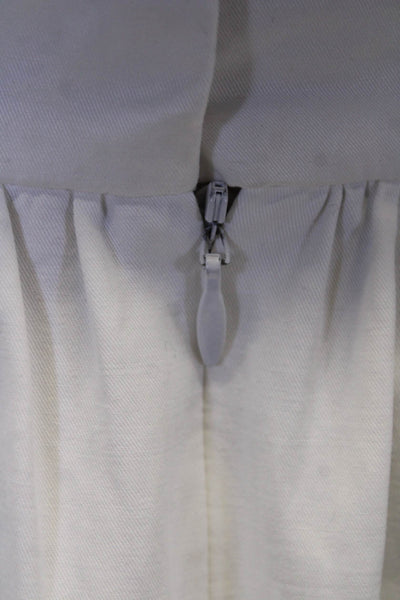 Derek Lam 10 Crosby Womens Back Zip Ladder Lace A Line Skirt White Cotton Size 2