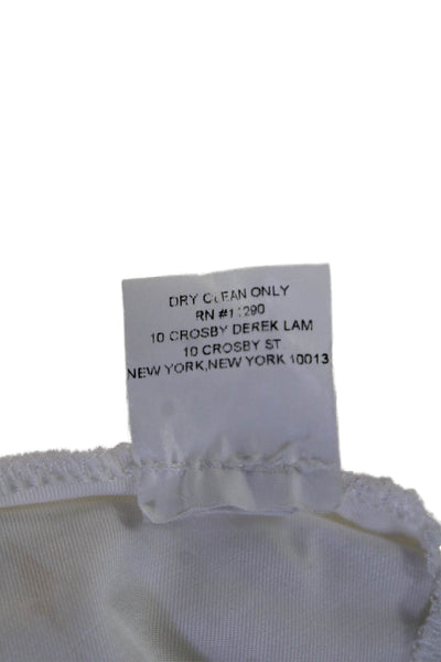 Derek Lam 10 Crosby Womens Back Zip Ladder Lace A Line Skirt White Cotton Size 2