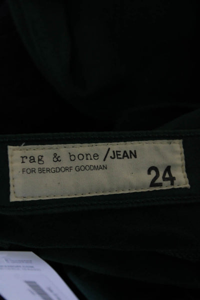 Rag & Bone Jean Womens Zipper Fly Mid Rise Legging Skinny Jeans Green Size 24