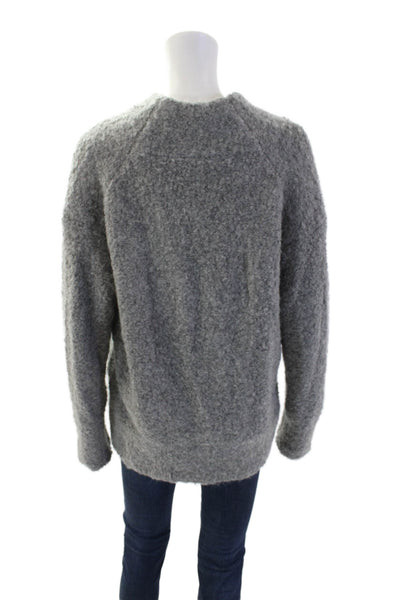 Vince Womens Wool Long Sleeve V-neck Pullover Knit Sweater Gray Size S