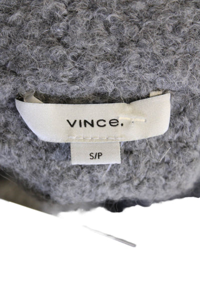 Vince Womens Wool Long Sleeve V-neck Pullover Knit Sweater Gray Size S