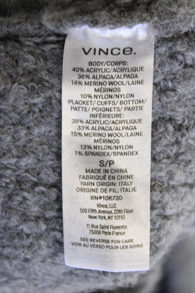Vince Womens Wool Long Sleeve V-neck Pullover Knit Sweater Gray Size S