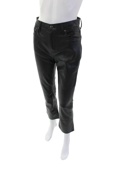 Pistola Womens Textured Zip Button Lined Straight Sleek Pants Black Size EUR 25