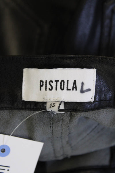 Pistola Womens Textured Zip Button Lined Straight Sleek Pants Black Size EUR 25
