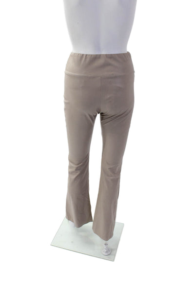 Enza Costa Womens Textured Lined High Waisted Straight Pants Nude Size 01