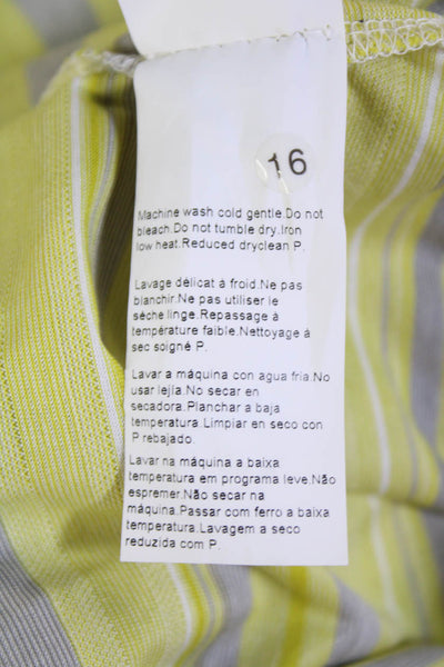 Boss Hugo Boss Mens Cotton Striped Short Sleeve Polo Shirt Green Size M