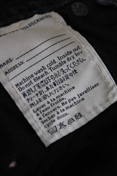 AG Adriano Goldschmied Womens Cotton Low-Rise Denim Shorts Black Size 25