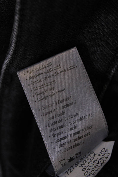 Paige Womens Cotton Denim Pleated Four Pocket High-Rise Shorts Black Size 32