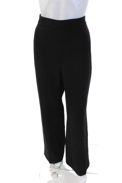 Andrew Gn Womens Textured Cotton Zip Pleated Lined Pants Black Size EUR 44