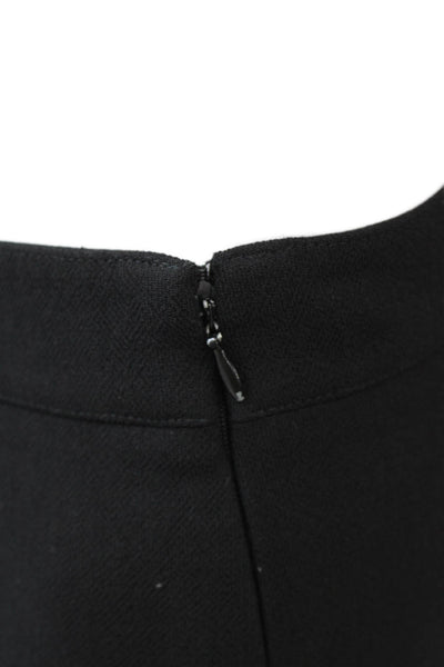 Andrew Gn Womens Textured Cotton Zip Pleated Lined Pants Black Size EUR 44