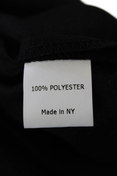 Estelle & Finn Womens Round Neck Short Sleeve Pullover Blouse Top Black Sz XS