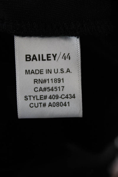 Bailey 44 Womens Velvet Lace Up Long Sleeve Pullover Blouse Top Black Size XS