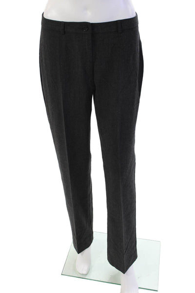 Marthe Francoise Girbaud Womens Wool Zip Button Straight Leg Pants Gray Size EUR
