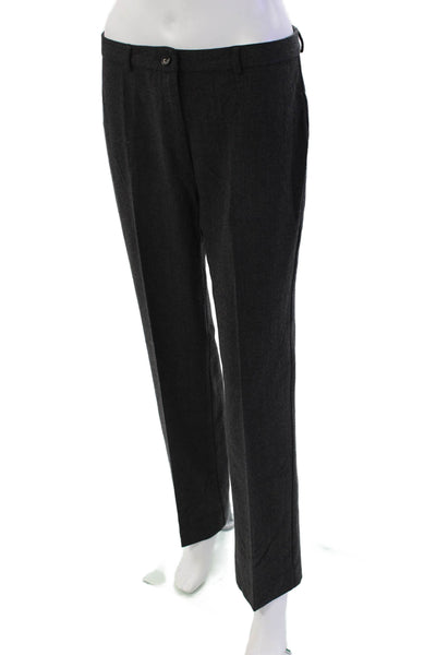 Marthe Francoise Girbaud Womens Wool Zip Button Straight Leg Pants Gray Size EUR