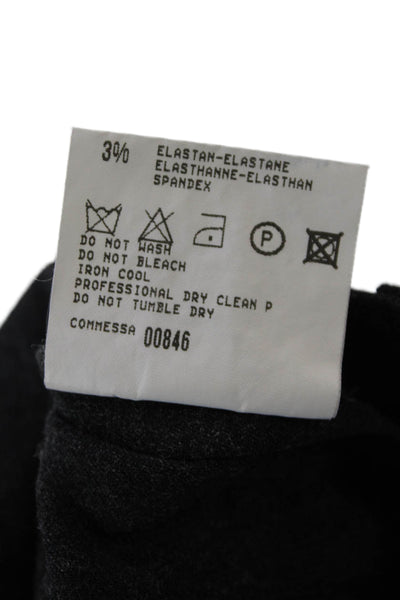 Marthe Francoise Girbaud Womens Wool Zip Button Straight Leg Pants Gray Size EUR