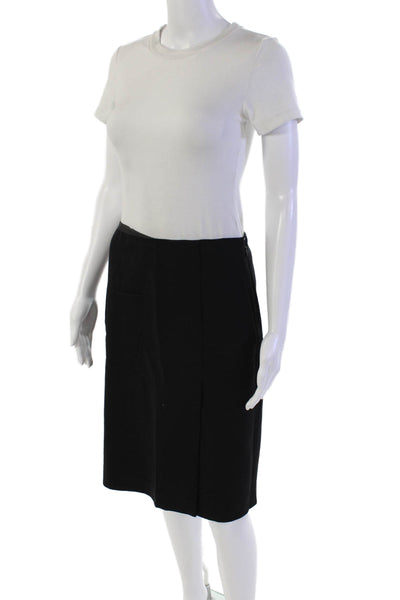 KORS Michael Kors Womens Wool Pleated Lined Midi Skirt Black Size 06