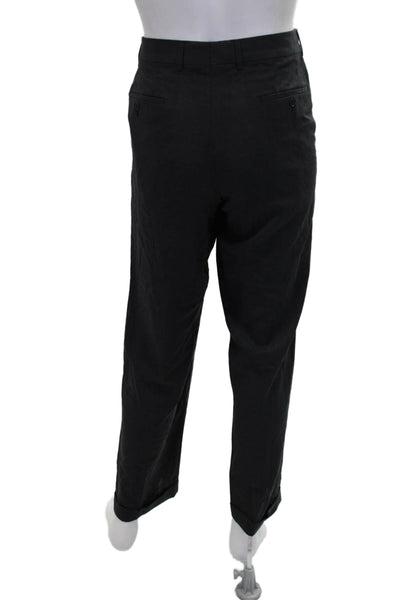 Hugo Boss Mens Wool Four Pocket Hook Closure Straight Leg Pants Gray Size 36R