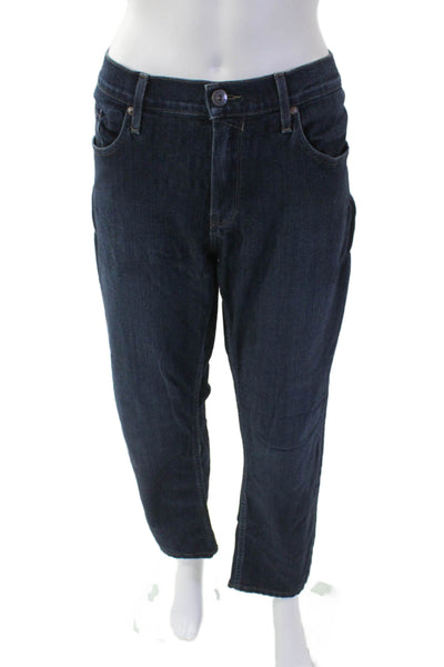 Paige Women Federal Dark Wash Straight Leg Denim Jeans Blue Size 34
