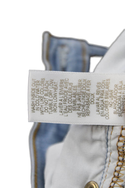 Frame Denim Womens Cotton Le High Straight Light Wash Jeans Blue Size 25