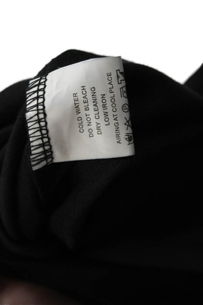 Muze Womens Collared Long Sleeve Casual Button-Down Shirt Black Size M