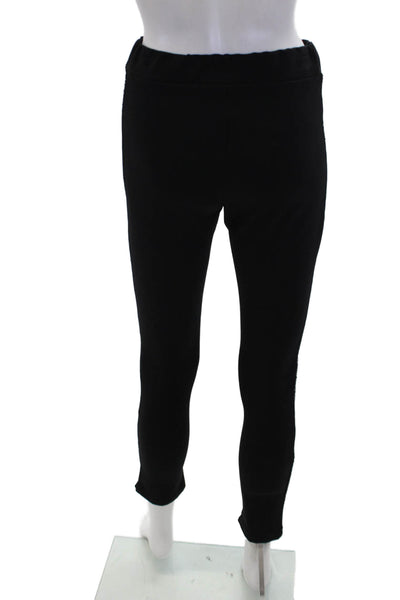 Flora Ashley Womens Sequined Stretch Skinny Pants Solid Black Size XS