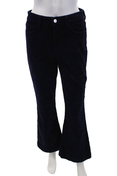 L'Agence Womens Corduroy High Rise The Affair Pants Stargazer Blue Cotton Size 2