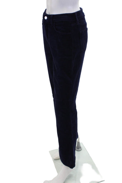 L'Agence Womens Corduroy High Rise The Affair Pants Stargazer Blue Cotton Size 2