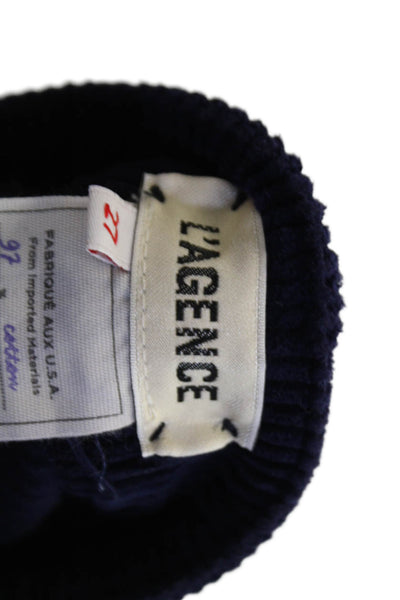 L'Agence Womens Corduroy High Rise The Affair Pants Stargazer Blue Cotton Size 2