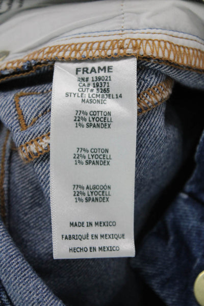 Frame Womens Le Crop Mini Boot Cotton Blend Denim Jeans Blue Jeans 26
