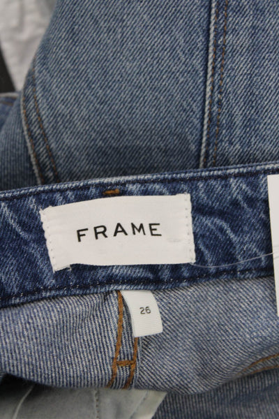 Frame Womens Le Crop Mini Boot Cotton Blend Denim Jeans Blue Jeans 26