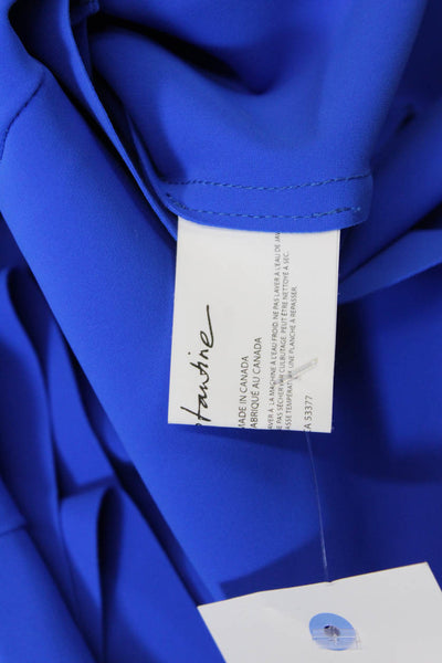 Greta Constantine Womens Sleeveless Mid Calf A Line Dress Cobalt Blue Size Small