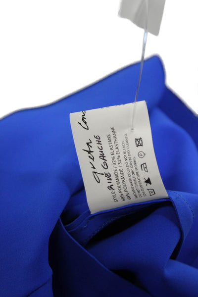 Greta Constantine Womens Sleeveless Mid Calf A Line Dress Cobalt Blue Size Small