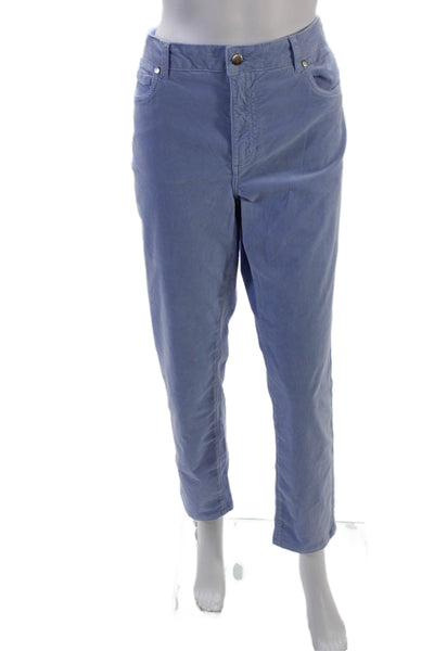 J. Mclaughlin Womens High Rise Skinny Leg Pants Ice Blue Cotton Size 14
