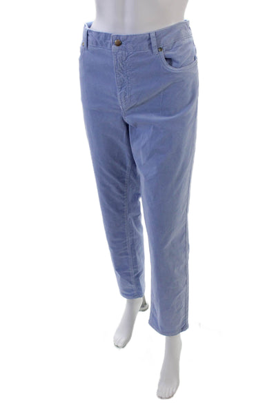 J. Mclaughlin Womens High Rise Skinny Leg Pants Ice Blue Cotton Size 14