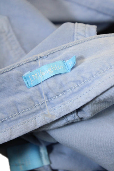 J. Mclaughlin Womens High Rise Skinny Leg Pants Ice Blue Cotton Size 14