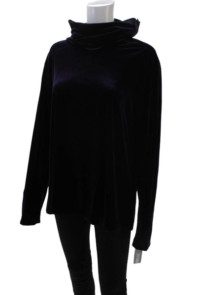 Sno Skins Womens Velvet Turtleneck Sweater Violet Purple Size Extra Extra Large