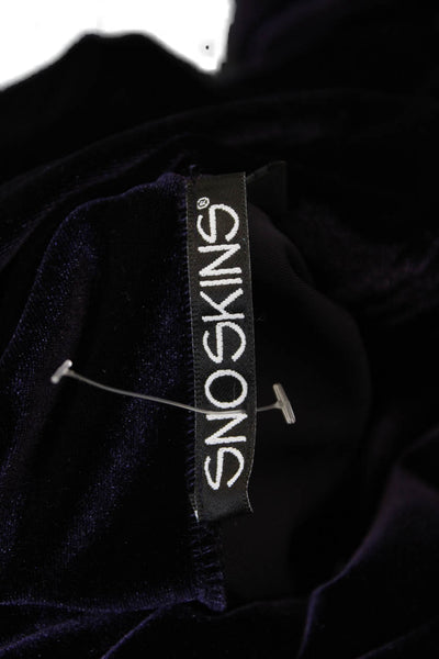 Sno Skins Womens Velvet Turtleneck Sweater Violet Purple Size Extra Extra Large