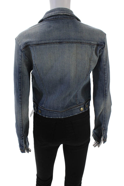 J Brand Womens Denim Button Down Surface Jacket Blue Cotton Size Small