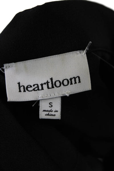 Heartloom Womens Button Down Long Sleeve Collar Sleepshirt Black Size S
