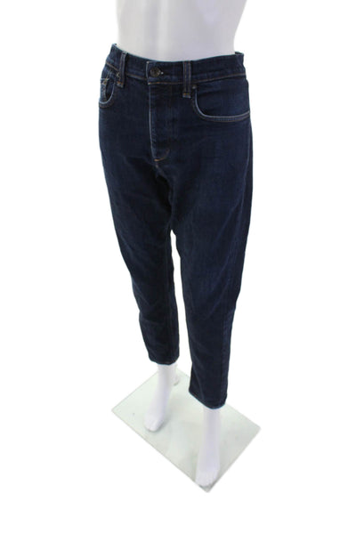 Rag & Bone Womens Cotton Zip Button Slim Fit Denim Jeans Blue Size EUR 32