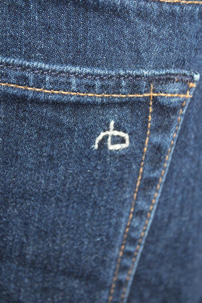 Rag & Bone Womens Cotton Zip Button Slim Fit Denim Jeans Blue Size EUR 32
