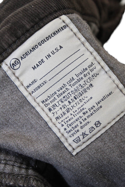 Adriano Goldschmied Womens Textured Slim Straight Corduroy Pants Brown Size EUR