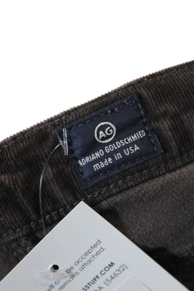 Adriano Goldschmied Womens Textured Slim Straight Corduroy Pants Brown Size EUR