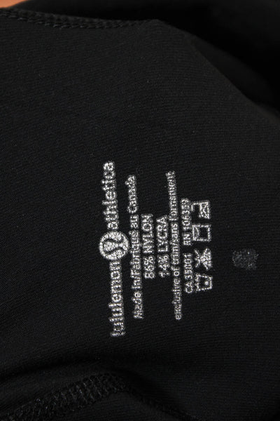 Lululemon Athletica Womens Spandex Textured Colorblock Leggings Black Size S